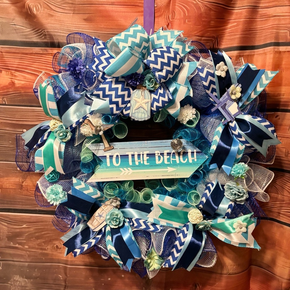 Beach 🏝️ themed front door wreath